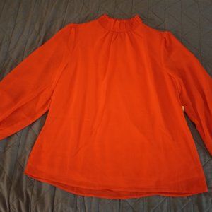 Reddish Orange Women's Blouse Size Large
